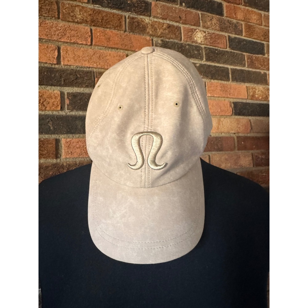 Lululemon Days Shade Ball Cap Beige Tan Suede Snapback Hat LM9AO1S